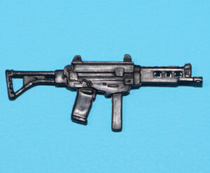 2009 GI JOE ROC SNAKE EYES v48 ORIGINAL SPARE PART SUB-MACHINE GUN HASBRO