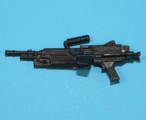 2012 GI JOE ROADBLOCK v22 NIGHT OPS ORIGINAL SPARE PART MACHINE GUN & AMMO CLIP HASBRO 25TH RETALIATION