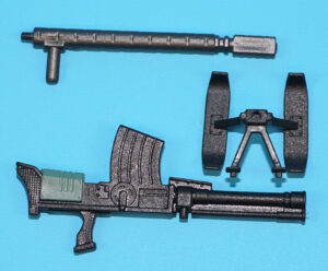 2010 GI JOE JUNGLE-VIPER v3 ORIGINAL SPARE PART RIFLE BARREL & SKIDS HASBRO 25TH POC