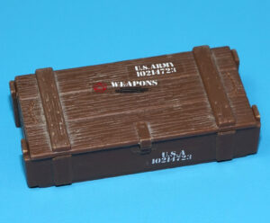 1986 GI JOE OUTPOST DEFENDER ORIGINAL SPARE PART GUN CRATE & LID HASBRO