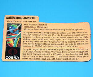 1984 GI JOE COPPERHEAD v1 FILE CARD FILECARD USA HASBRO