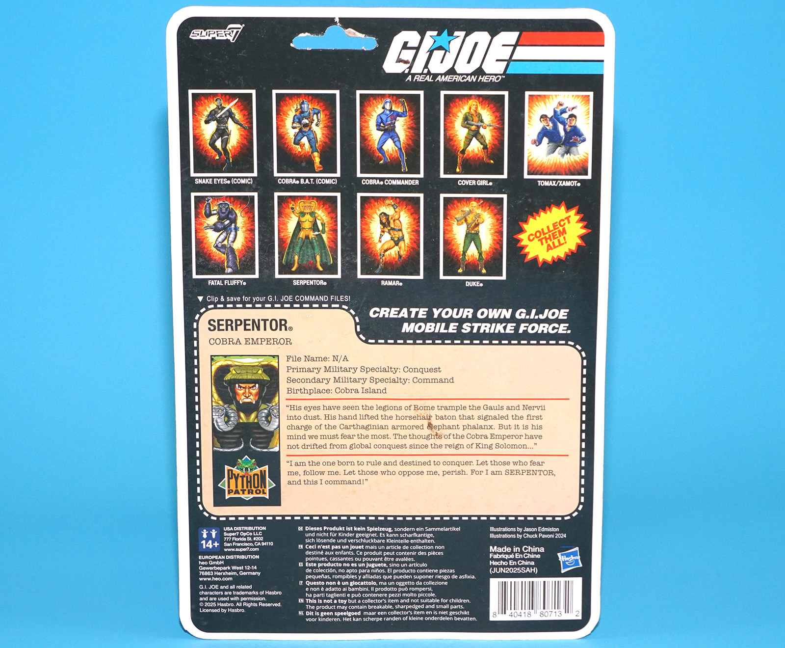 2025 GI JOE REACTION FIGURES PYTHON PATROL SERPENTOR MOC MOSC SUPER7 - Image 5