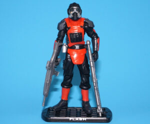 2009 GI JOE ROC ANTHONY FLASH GAMBELLO v3 LASER RIFLE TROOPER NEAR COMPLETE C9+ HASBRO