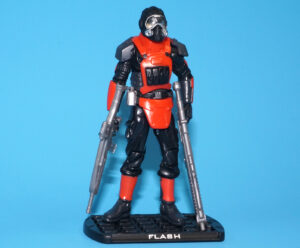2009 GI JOE ROC ANTHONY FLASH GAMBELLO v3 LASER RIFLE TROOPER NEAR COMPLETE C9+ HASBRO