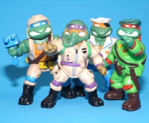 TMNT TEENAGE MUTANT NINJA TURTLES PVC TOY FIGURES MUTANT MILITARY DON LEO MIKE RAPH 1990 YOLANDA