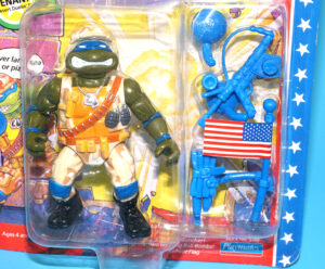 TMNT TEENAGE MUTANT NINJA TURTLES MUTANT MILITARY LIEUTENANT LEO MOC MOSC SEALED US CARD 1992 PLAYMATES
