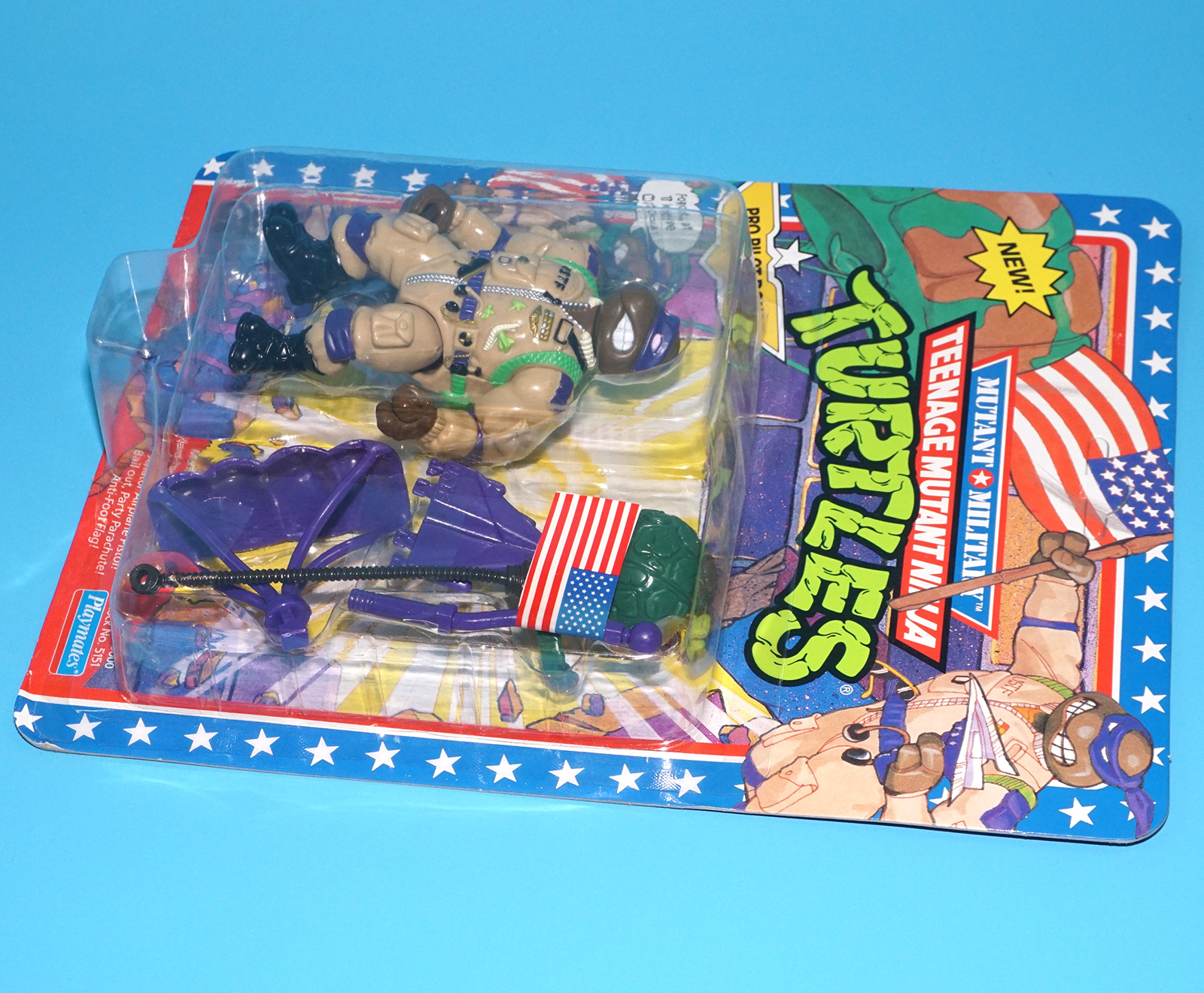 TMNT TEENAGE MUTANT NINJA TURTLES MUTANT MILITARY PRO PILOT DON MOC MOSC SEALED US CARD 1992 PLAYMATES - Image 5