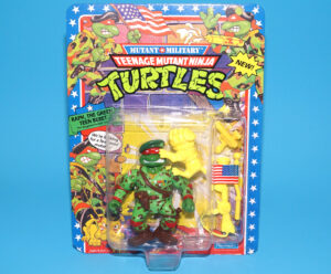 TMNT TEENAGE MUTANT NINJA TURTLES MUTANT MILITARY RAPH THE GREEN BERET MOC MOSC SEALED CARD 1992 PLAYMATES