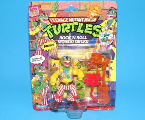 TMNT TEENAGE MUTANT NINJA TURTLES ROCK ‘N ROLL MONDO GECKO MOC MOSC SEALED US CARD 1992 PLAYMATES