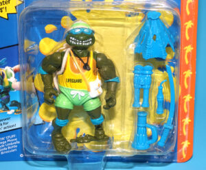 TMNT TEENAGE MUTANT NINJA TURTLES SEWER SPITTING LIFEGUARD LEO MOC US CARD 1992 PLAYMATES READ