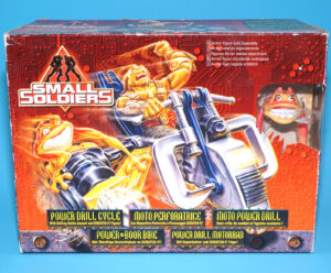 SMALL SOLDIERS POWER DRILL CYCLE MIB NRFB EURO BOX 1998 HASBRO