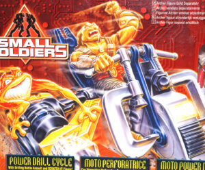 SMALL SOLDIERS POWER DRILL CYCLE MIB NRFB EURO BOX 1998 HASBRO