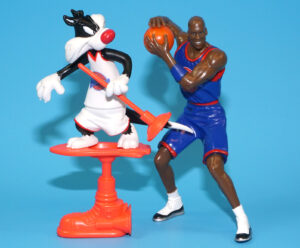 SPACE JAM MICHAEL JORDAN & SYLVESTER 100% COMPLETE 1996 PLAYMATES