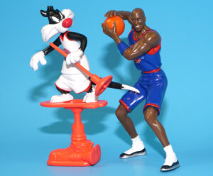 SPACE JAM MICHAEL JORDAN & SYLVESTER 100% COMPLETE 1996 PLAYMATES