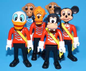 ZOOLAND BRASS BAND MEMBERS DONALD GOOFY MICKEY PLUTO 1985 AIRGAM EXIN DISNEY