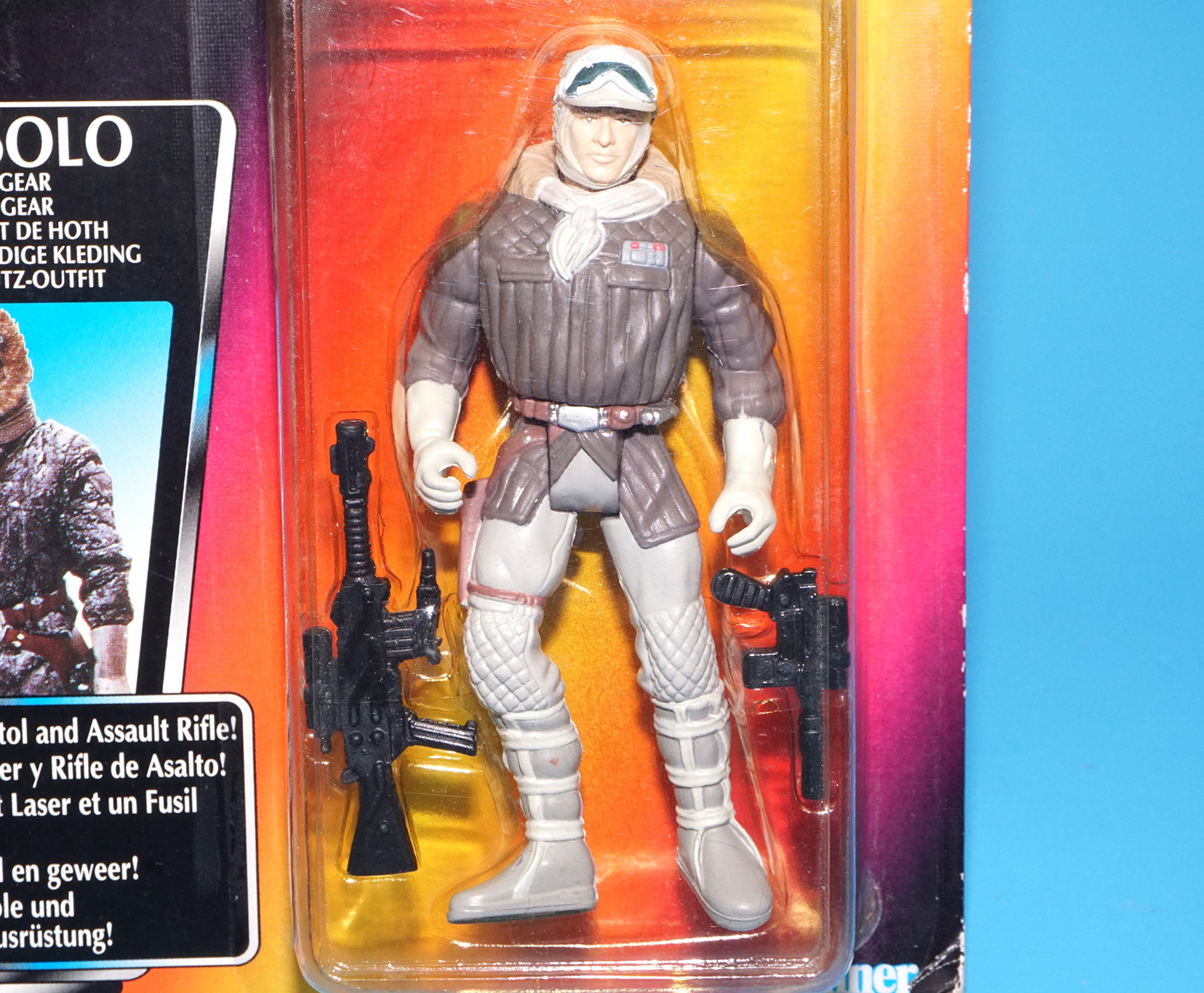 STAR WARS POTF2 HAN SOLO HOTH GEAR MOC MOSC EURO CARD 1995 KENNER - Image 2