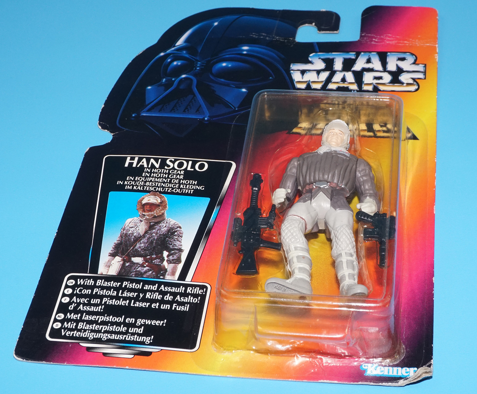 STAR WARS POTF2 HAN SOLO HOTH GEAR MOC MOSC EURO CARD 1995 KENNER - Image 7