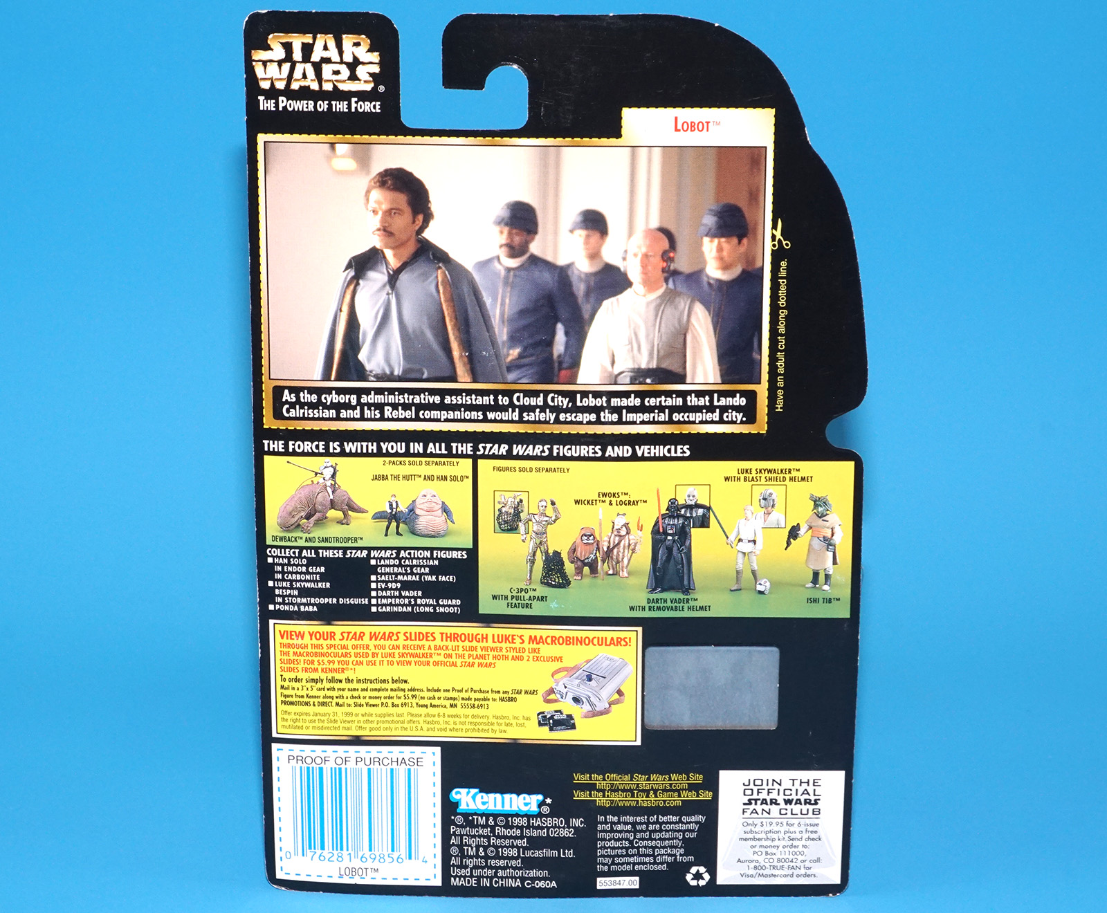 STAR WARS POTF2 LOBOT MOC MOSC US FREEZE FRAME CARD 1998 KENNER - Image 8