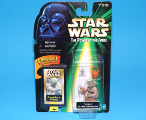 STAR WARS POTF2 YODA WITH CANE & BOILING POT MOC MOSC US CARD FLASHBACK PHOTO 1998 KENNER