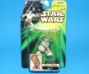 STAR WARS POTJ SNEAK PREVIEW R3-T7 MOC MOSC US CARD 2001 HASBRO