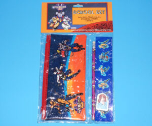 BIKER MICE FROM MARS SCHOOL SET PENCIL POUCH STICKERS ERASER MOC MOSC SEALED PACK 1993 IMPACT INTERNATIONAL INC.