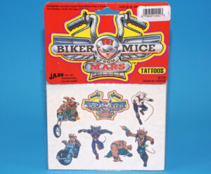 BIKER MICE FROM MARS TATTOOS MOC MOSC SEALED CARD 1993 JA-RU