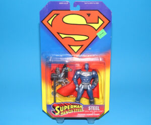 DC COMICS SUPERMAN MAN OF STEEL A.K.A. JOH HENRY IRONS POUNDING HAMMER BLOWS MOC MOSC 1995 KENNER