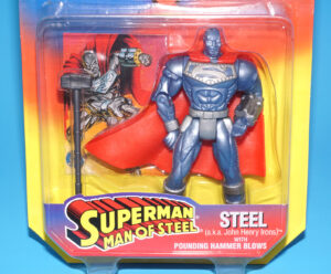 DC COMICS SUPERMAN MAN OF STEEL A.K.A. JOH HENRY IRONS POUNDING HAMMER BLOWS MOC MOSC 1995 KENNER