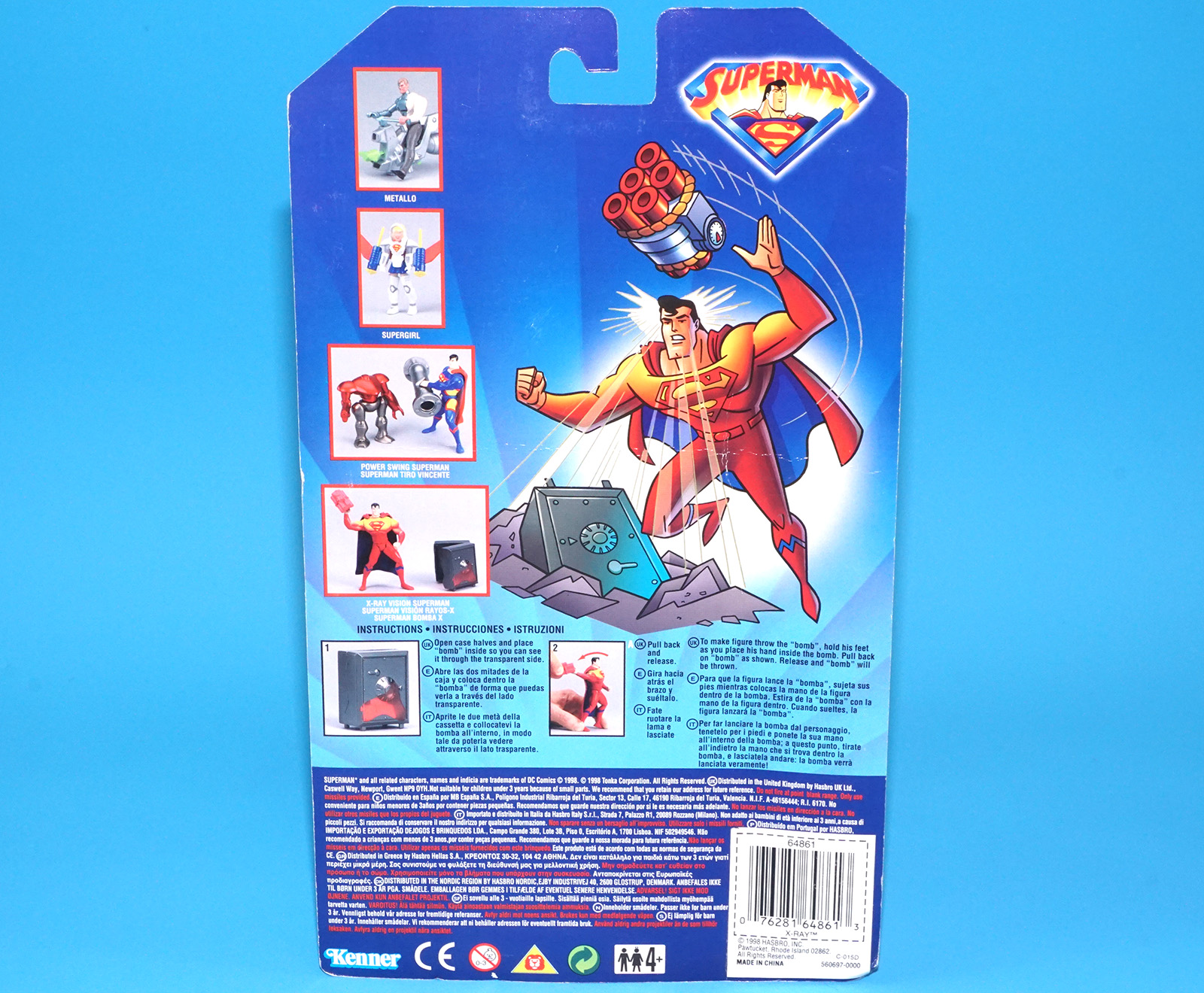 DC COMICS SUPERMAN ANIMATED SERIES X-RAY VISION SUPERMAN MOC MOSC 1996 KENNER - Image 9