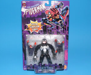 MARVEL THE AMAZING SPIDER-MAN STEALTH VENOM MOC MOSC US CARD 1996 TOY BIZ