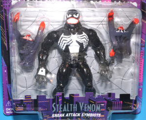 MARVEL THE AMAZING SPIDER-MAN STEALTH VENOM MOC MOSC US CARD 1996 TOY BIZ