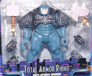 MARVEL THE AMAZING SPIDER-MAN TOTAL ARMOR RHINO MOC MOSC US CARD 1996 TOY BIZ