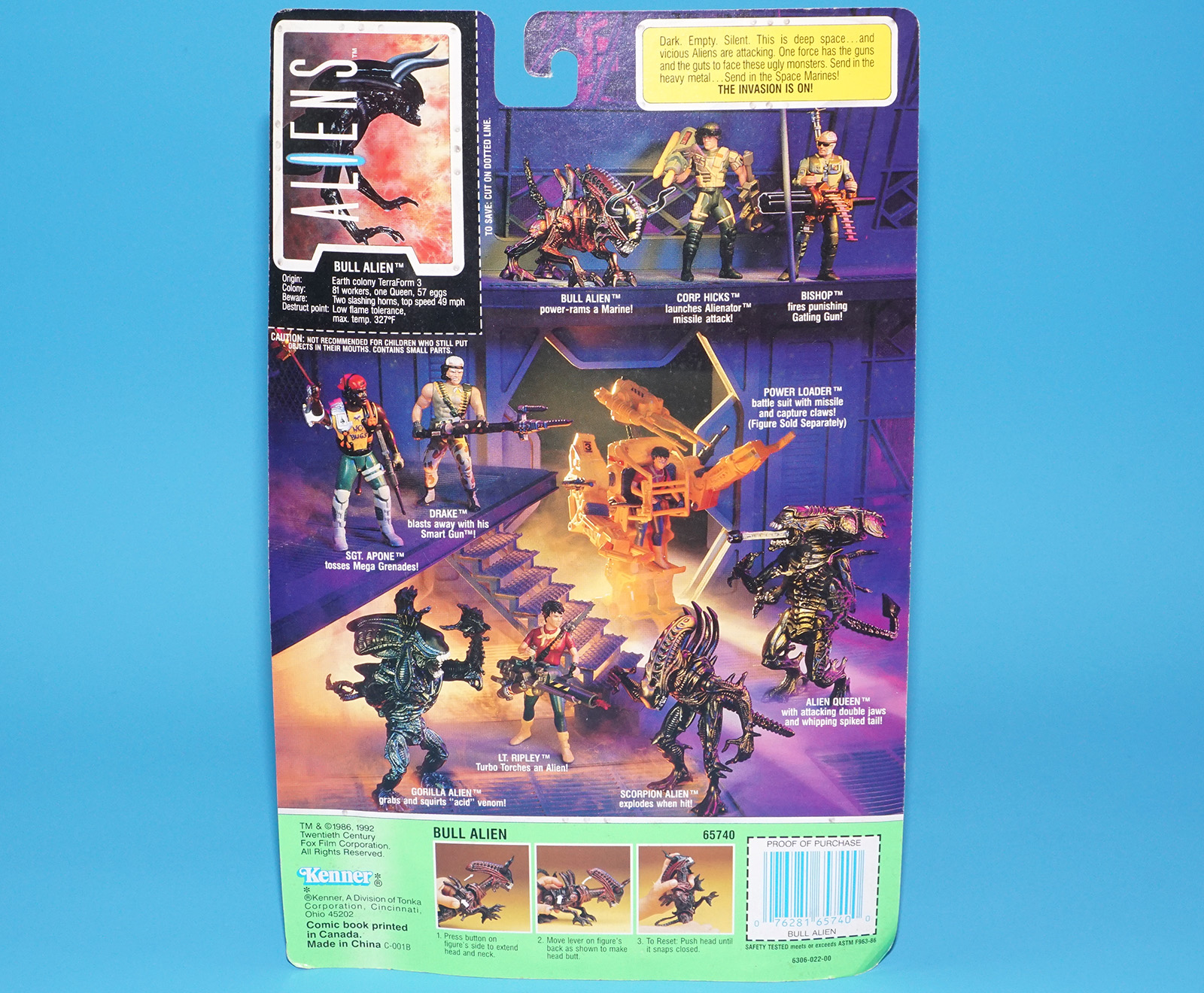 ALIENS BULL ALIEN MOC MOSC US CARD 1992 KENNER - Image 7