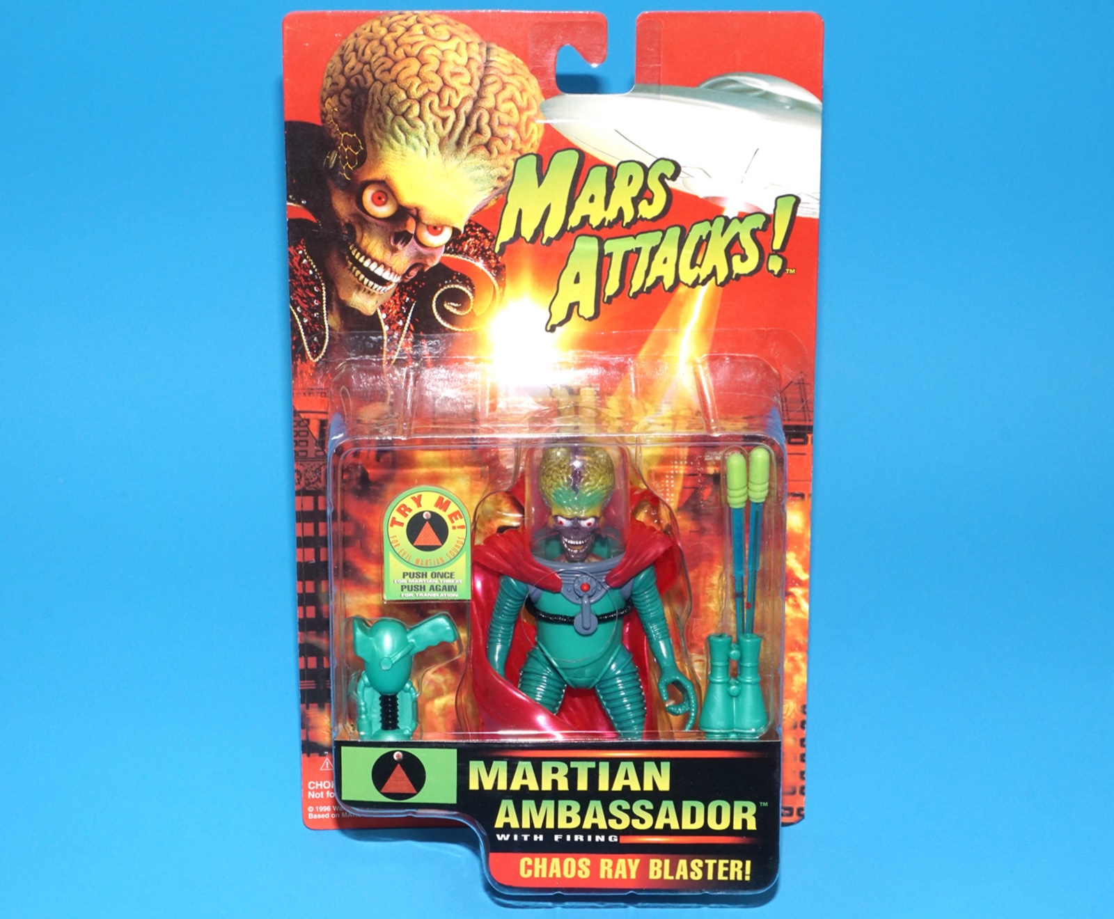 MARS ATTACKS! MARTIAN AMBASSADOR MOC MOSC US CARD 1996 TRENDMASTERS