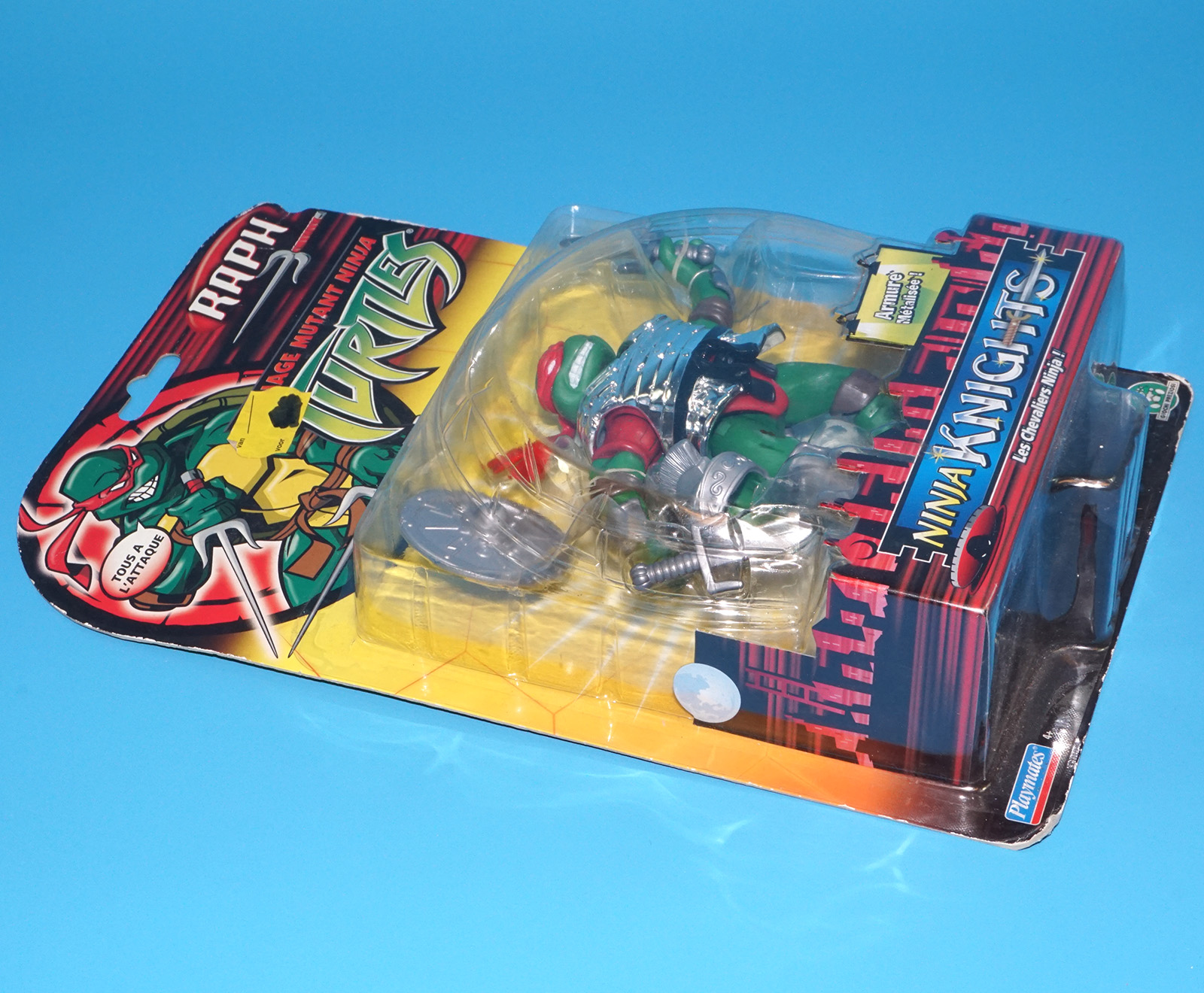 TMNT TEENAGE MUTANT NINJA TURTLES NINJA KNIGHTS RAPH MOC MOSC EURO CARD 2004 PLAYMATES - Image 3