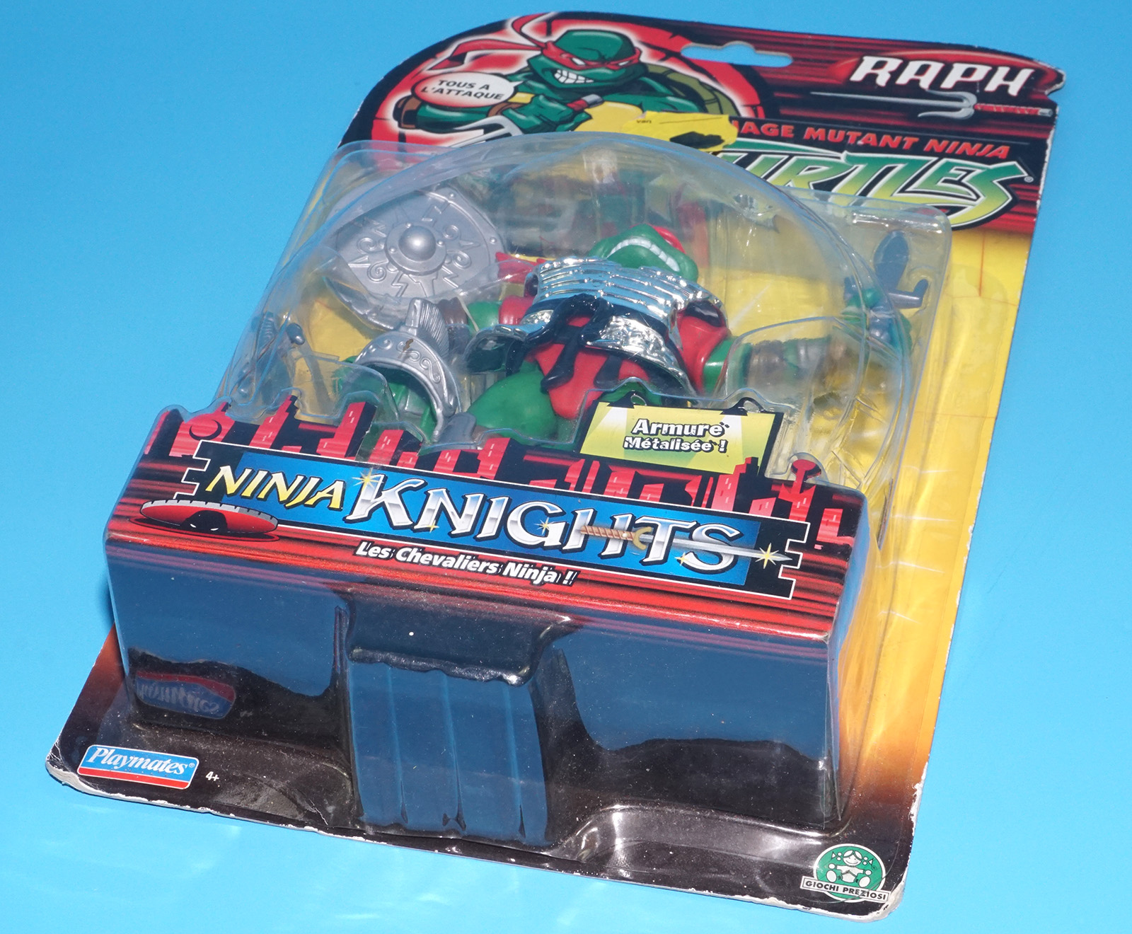 TMNT TEENAGE MUTANT NINJA TURTLES NINJA KNIGHTS RAPH MOC MOSC EURO CARD 2004 PLAYMATES - Image 6