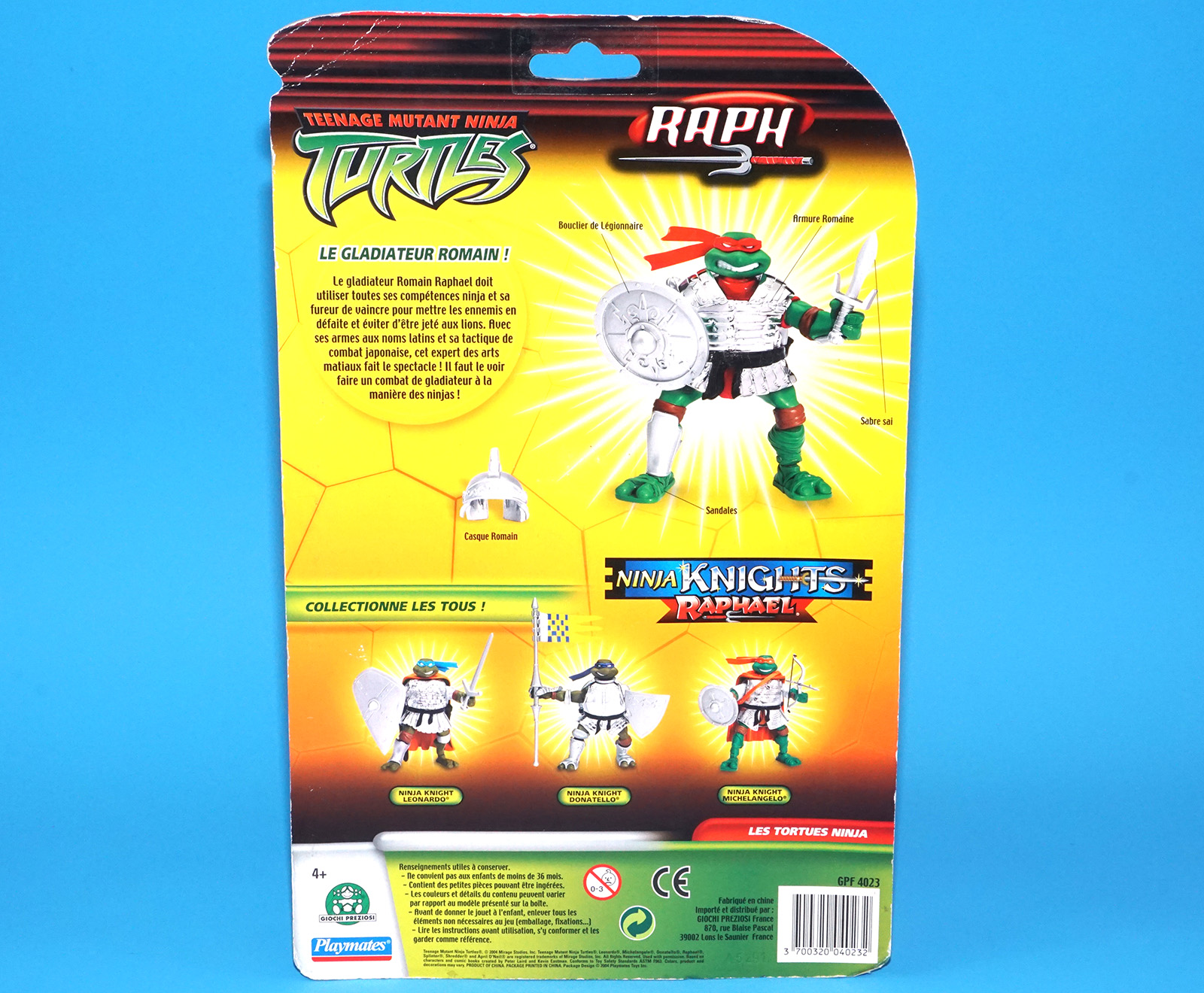 TMNT TEENAGE MUTANT NINJA TURTLES NINJA KNIGHTS RAPH MOC MOSC EURO CARD 2004 PLAYMATES - Image 7