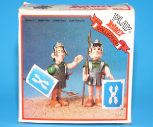 ASTERIX PLAY ACTION FIGURES 6215 ROMAN LEGIONNAIRES STANLIX & OLLIX BOXED EURO BOX 1980 TOYCLOUD