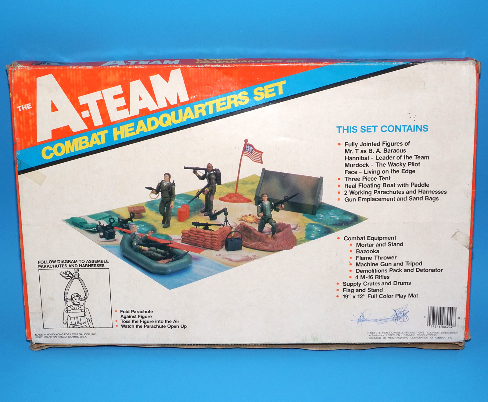 A-TEAM SOLDIERS OF FORTUNE COMBAT HEADQUARTERS BOX SET BOXED 1983 GALOOB 3 3/4 GI JOE - Image 7