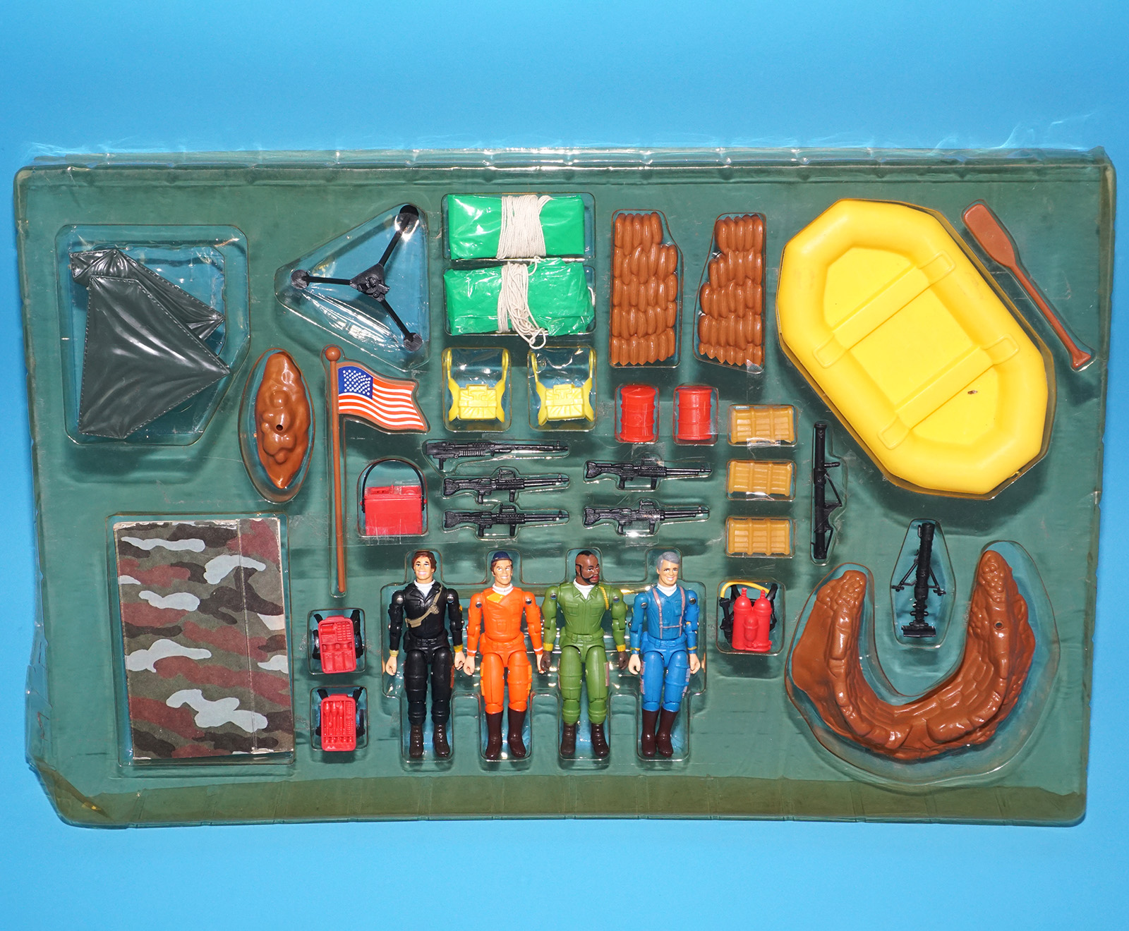 A-TEAM SOLDIERS OF FORTUNE COMBAT HEADQUARTERS BOX SET BOXED 1983 GALOOB 3 3/4 GI JOE - Image 8