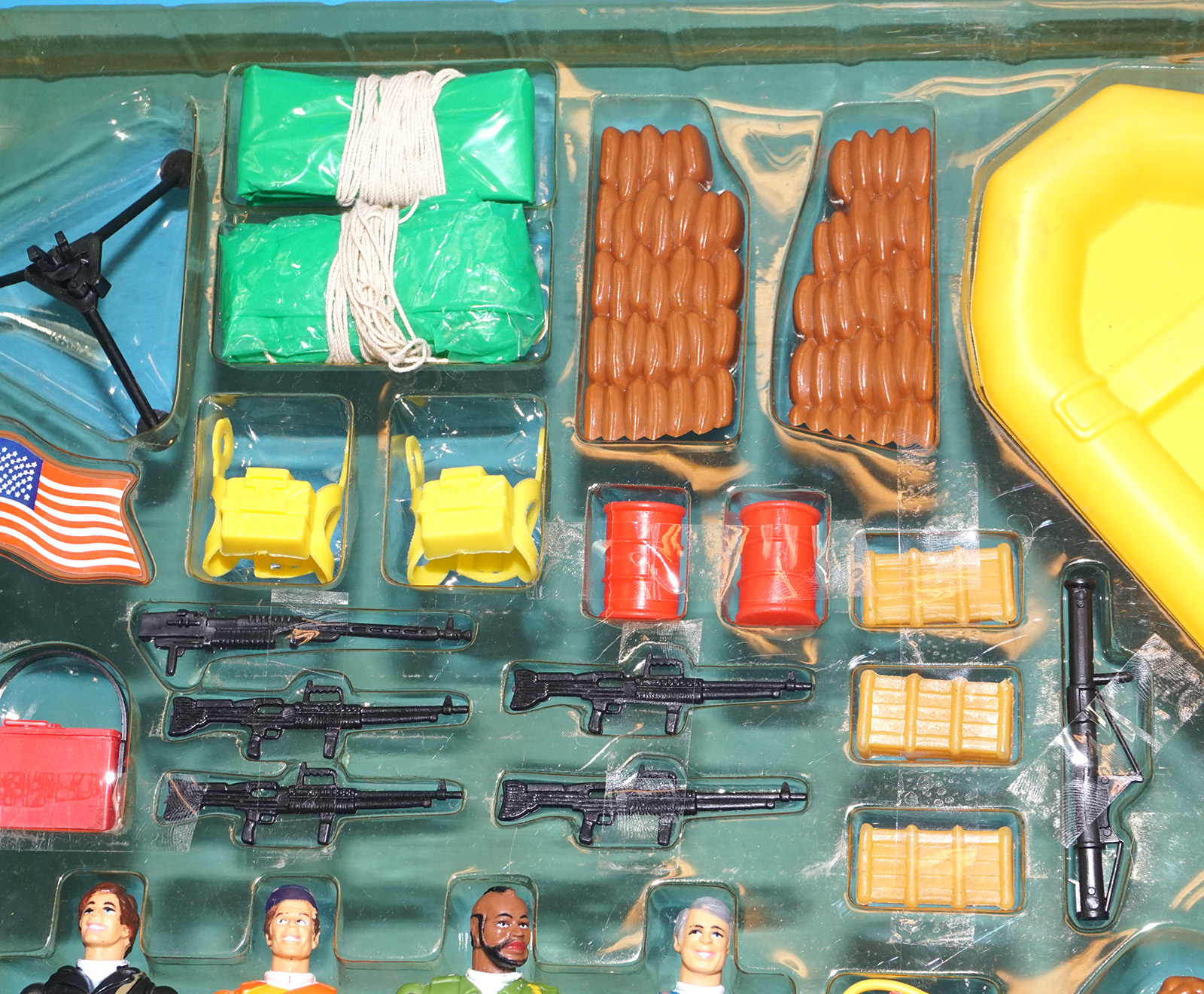 A-TEAM SOLDIERS OF FORTUNE COMBAT HEADQUARTERS BOX SET BOXED 1983 GALOOB 3 3/4 GI JOE - Image 12