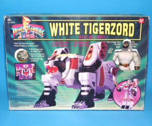 MMPR POWER RANGERS WHITE RANGER & TIGERZORD BOXED EURO BOX 1995 BANDAI WORKS!