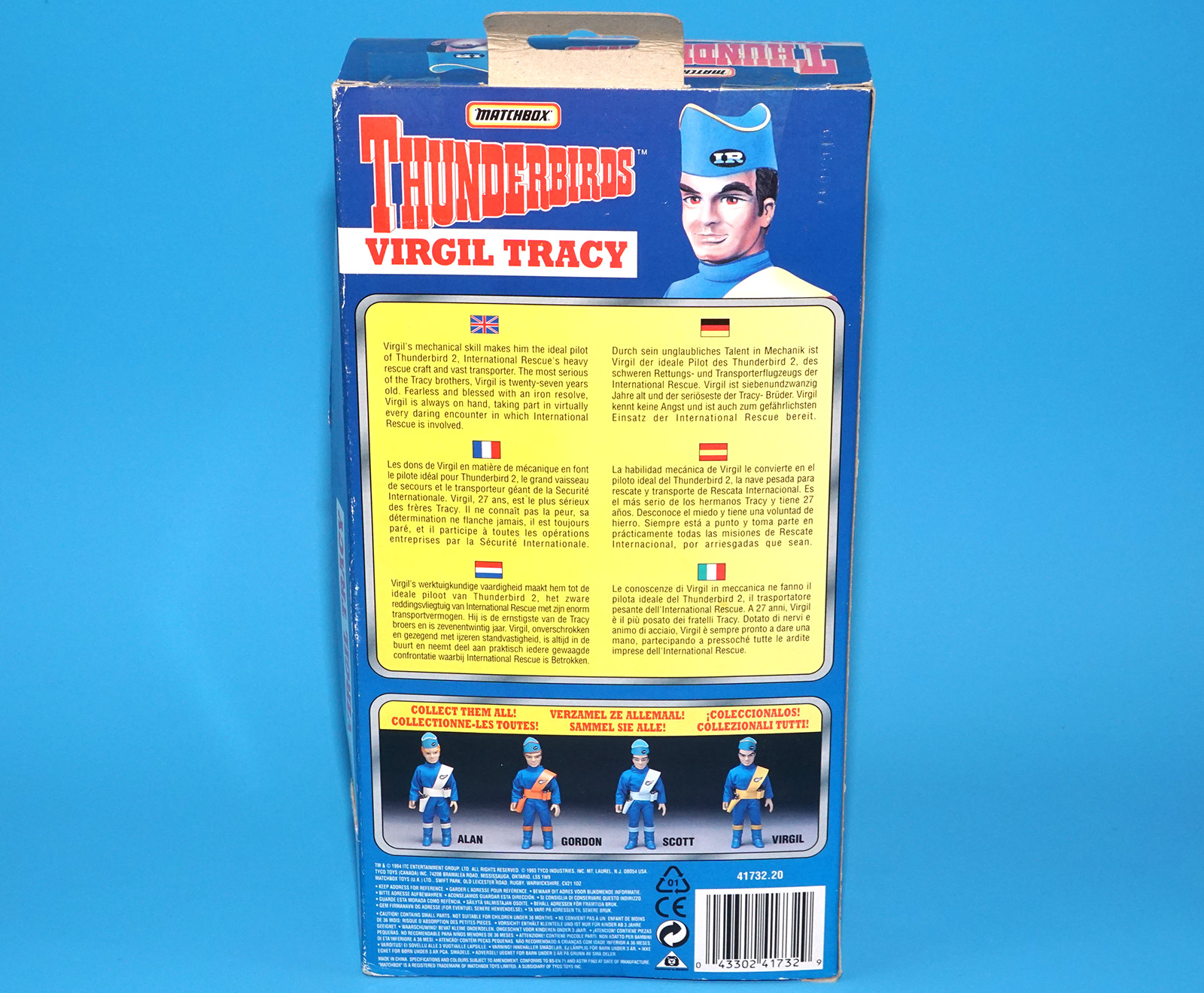 THUNDERBIRDS 10 VIRGIL TRACY MIB MISB EURO BOX 1992 MATCHBOX GERRY ANDERSON - Image 7