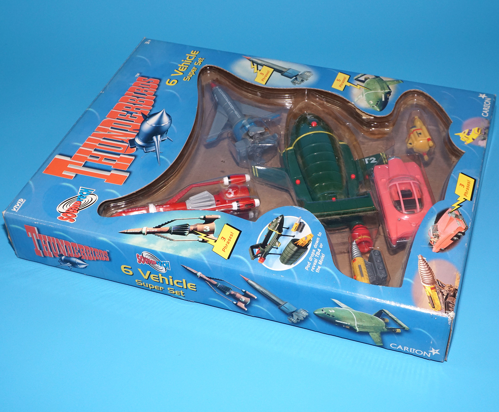 THUNDERBIRDS 6 VEHICLE SUPER SET MIB UK BOX 1999 CARLTON VIVID IMAGINATIONS - Image 3