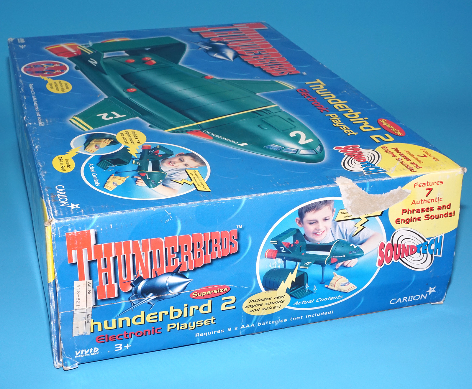 THUNDERBIRDS SUPERSIZE THUNDERBIRD 2 ELECTRONIC PLAYSET BOXED EURO BOX 1999 CARLTON VIVID IMAGINATIONS - Image 3
