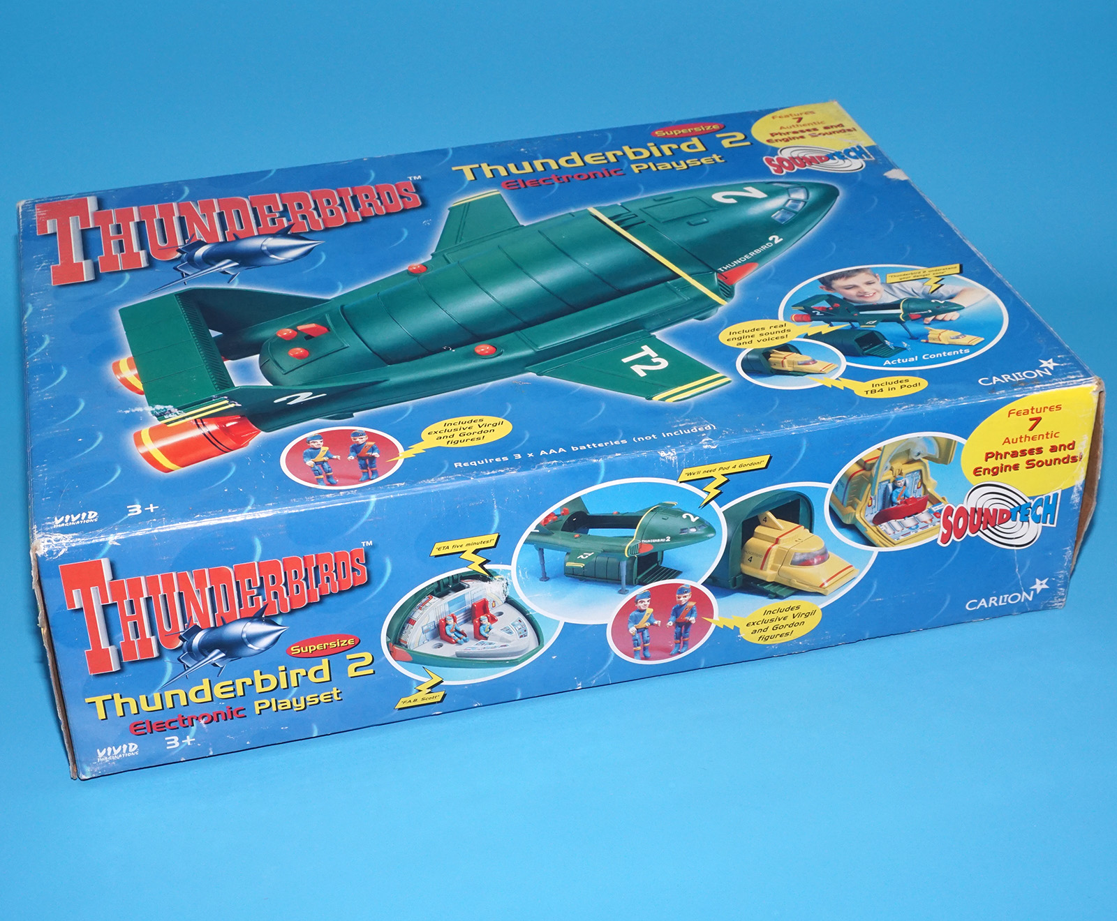 THUNDERBIRDS SUPERSIZE THUNDERBIRD 2 ELECTRONIC PLAYSET BOXED EURO BOX 1999 CARLTON VIVID IMAGINATIONS - Image 4