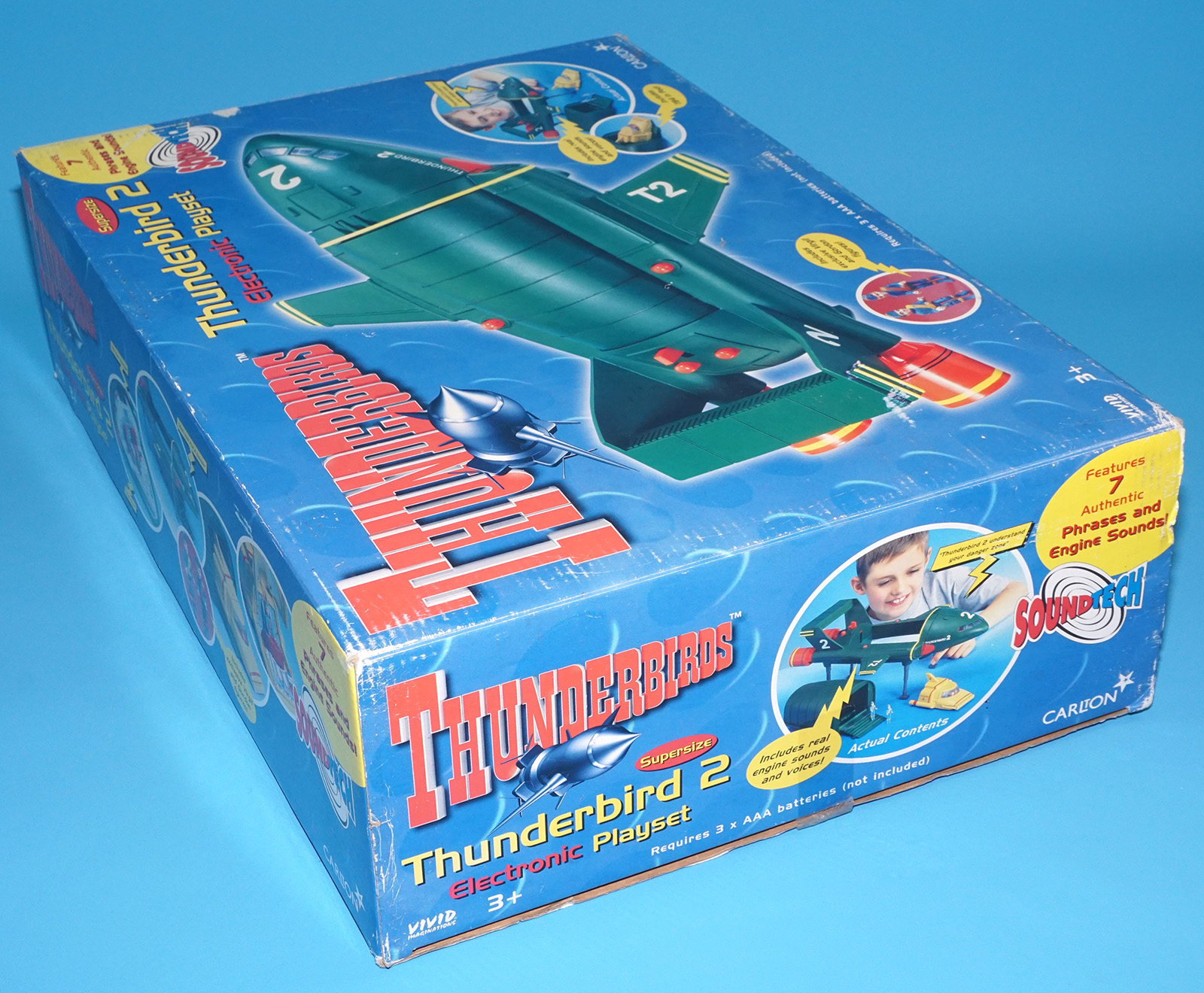THUNDERBIRDS SUPERSIZE THUNDERBIRD 2 ELECTRONIC PLAYSET BOXED EURO BOX 1999 CARLTON VIVID IMAGINATIONS - Image 5