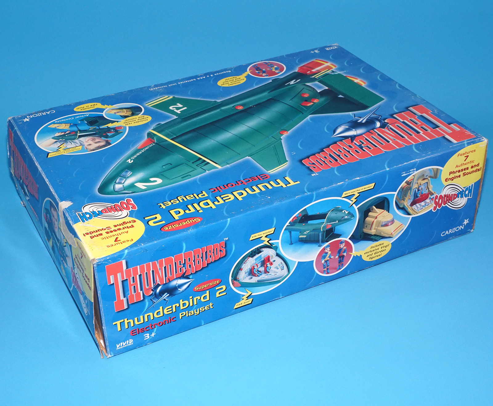 THUNDERBIRDS SUPERSIZE THUNDERBIRD 2 ELECTRONIC PLAYSET BOXED EURO BOX 1999 CARLTON VIVID IMAGINATIONS - Image 6