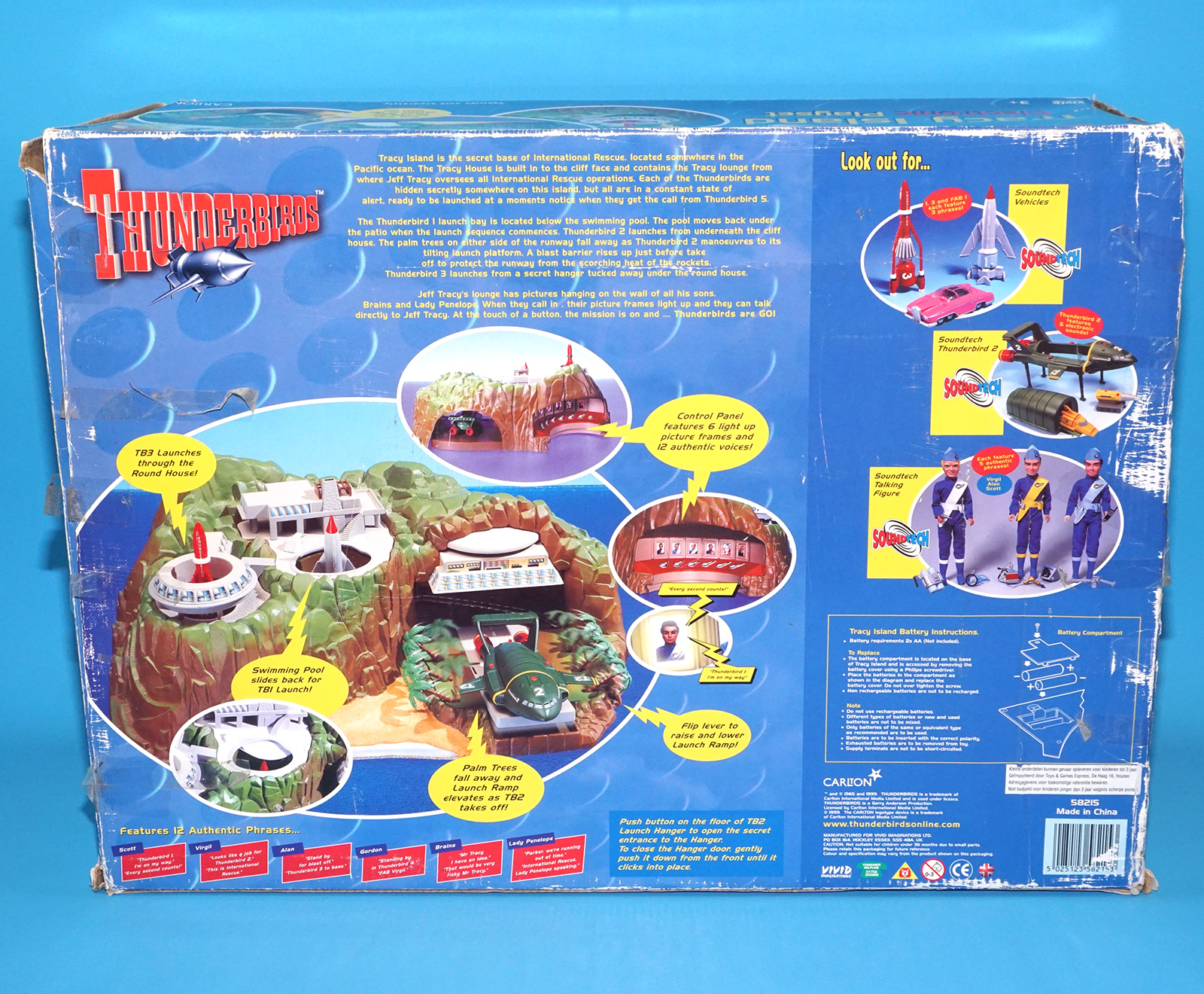 THUNDERBIRDS TRACY ISLAND ELECTRONIC PLAYSET BOXED EURO BOX 1999 CARLTON VIVID IMAGINATIONS - Image 7