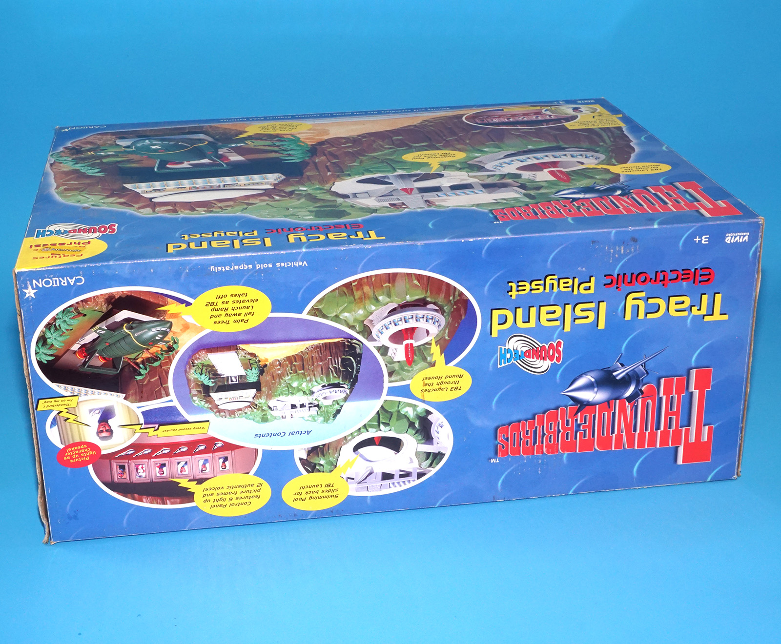 THUNDERBIRDS TRACY ISLAND ELECTRONIC PLAYSET MIB NRFB EURO BOX 1999 CARLTON VIVID IMAGINATIONS - Image 4